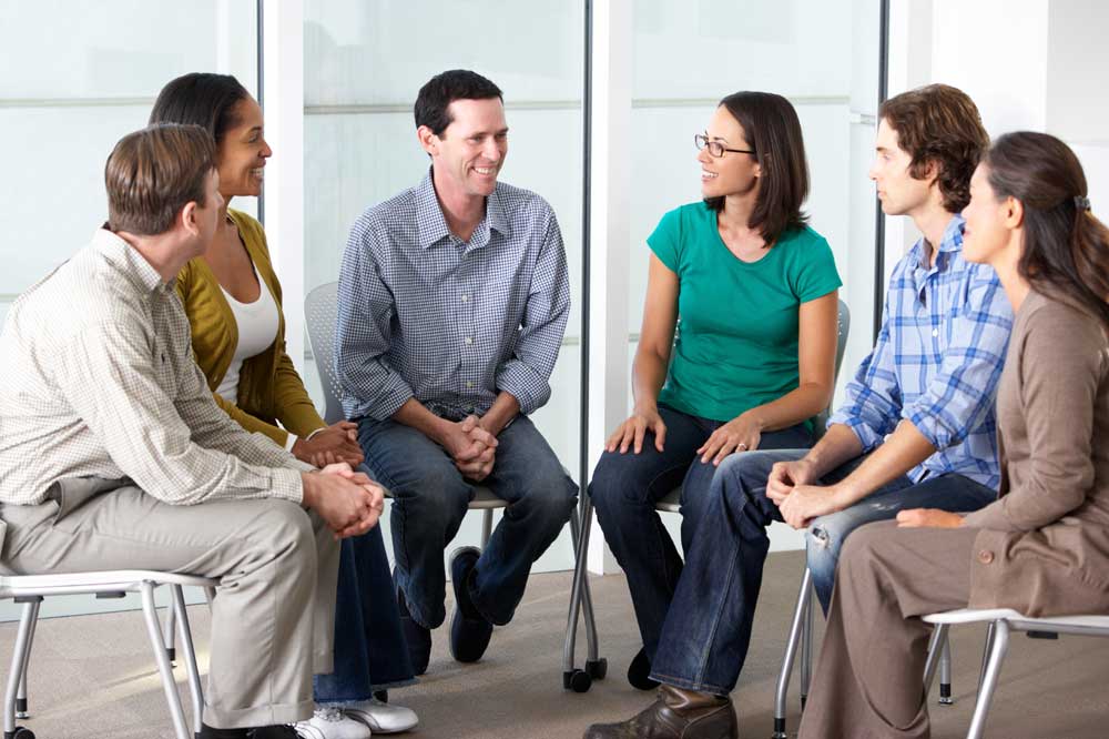 Group counseling with men and women of different backgrounds