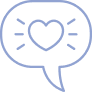 Heart chat icon