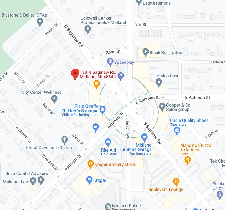 Ten16 Midland office location map screenshot