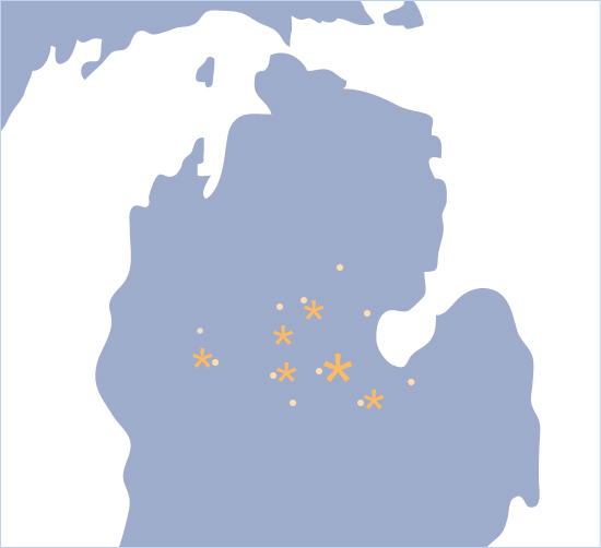 Ten16 location map MI